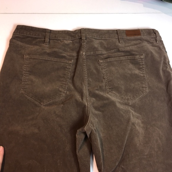 Lands End Womens Pants Corduroy Brown Mid Rise Demi Bootcut Sz 22W - Picture 2 of 12